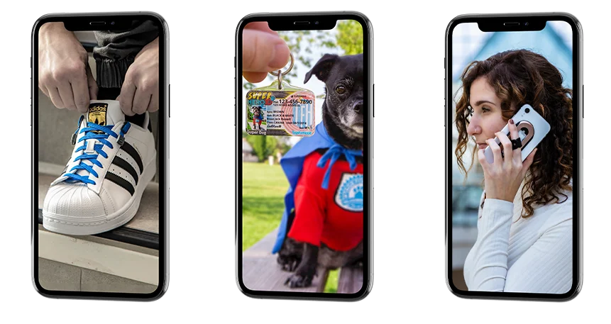 Social media video ads shown on phones